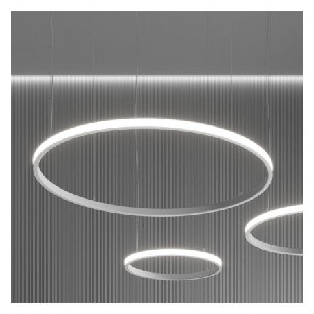 Cirkelvormige LED-hanglamp 37W wit SPACE VENUS 60 cm