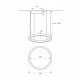 Cirkelvormige LED-hanglamp 37W wit SPACE VENUS 60 cm
