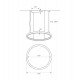 Ronde hangende led-lamp 54W wit SPACE VENUS 90 cm
