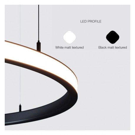 Ronde hangende led-lamp 54W wit SPACE VENUS 90 cm