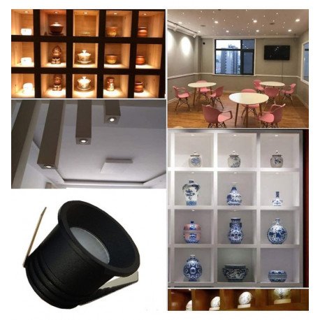 LED Downlight 5W Recessed Circular UGR13 Black