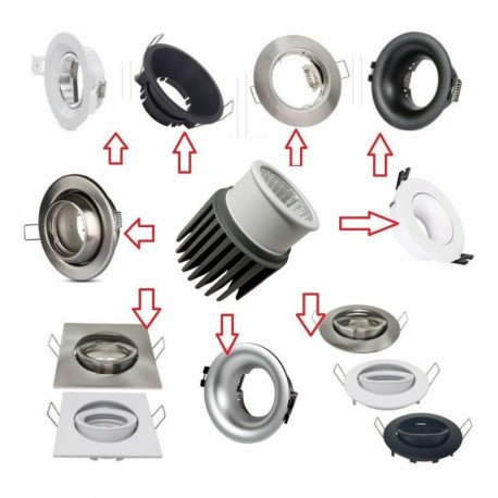 Downlight LED 15W GU10/MR16 CRI+92 UGR13 para aro