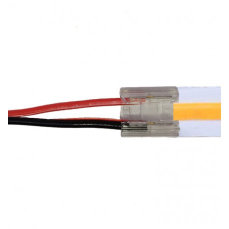 Conector transparente tiras LED COB y SMD 8-10mm IP20