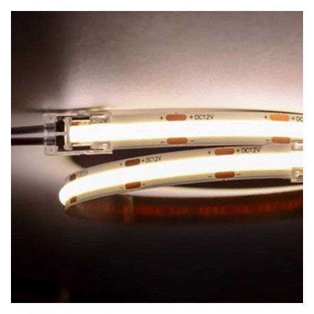 Conector transparente tiras LED COB y SMD 8-10mm IP20