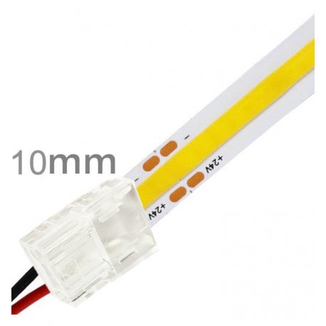 LED-strip connector COB en SMD 10mm IP20 zonder solderen