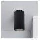 Plafond-wandlamp LED zwart aluminium dubbel ring-design GU10 IP65