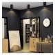 Plafond-wandlamp LED zwart aluminium dubbel ring-design GU10 IP65
