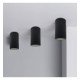 Plafond-wandlamp LED zwart aluminium dubbel ring-design GU10 IP65