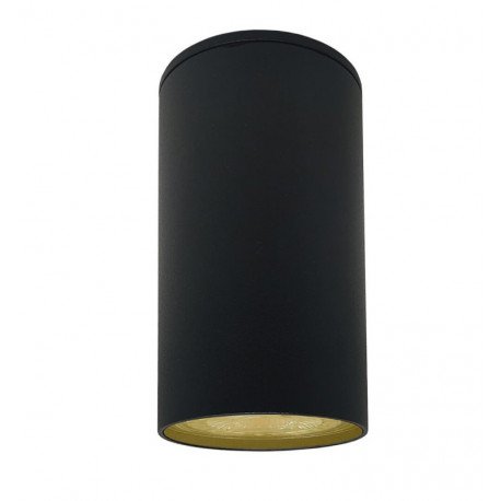 Aplique LED techo negro aluminio doble aro GU10 IP65