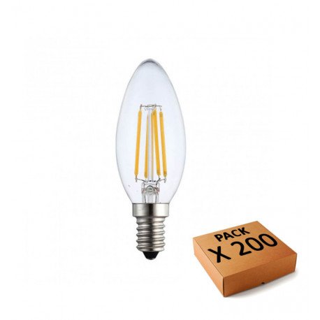 LED filamente vela-lamp 4W E14 C35 warmwit decoratief