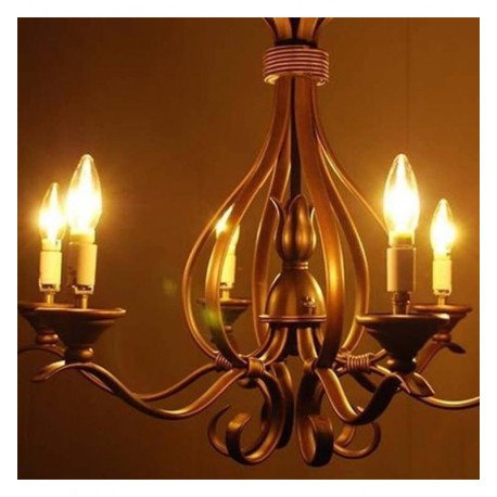Bombilla LED Filamento Vela 4W E14 C35 luz cálida decorativa