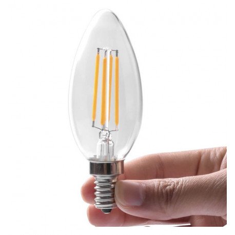 LED filamente vela-lamp 4W E14 C35 warmwit decoratief