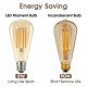 Vintage ledlamp filament 8W E27 Gold ST64 dimbaar (TRIAC)