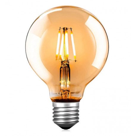 Ledlamp filament vintage 8W E27 G125 dimbaar