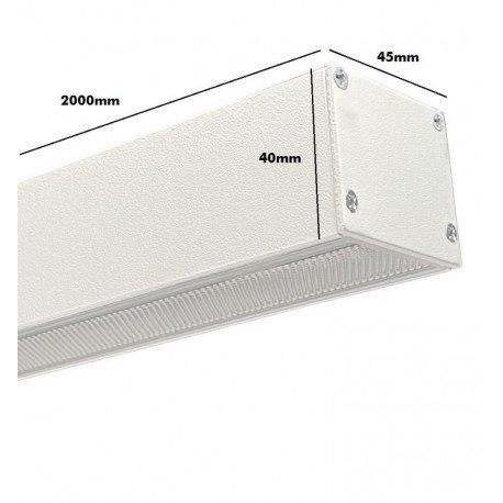 LED Aluminum Profile White POTSDAM 2 m UGR17 Microprism