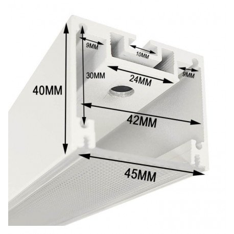 LED Aluminum Profile White POTSDAM 2 m UGR17 Microprism