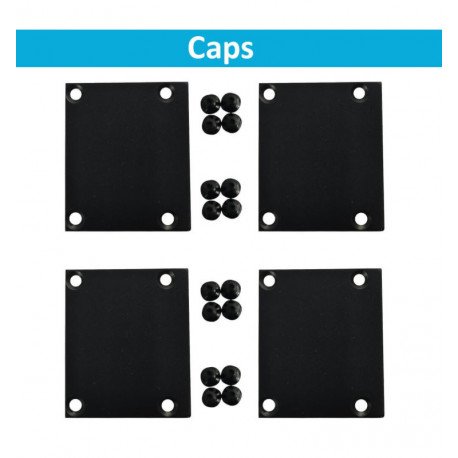 Perfil LED aluminio negro POTSDAM 195cm UGR17 microprisma