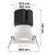 Downlight led 15W richtbaar CRI+92 UGR13 wit technisch