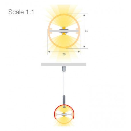 Tira LED colgante OSLO Doble IP20 para interior