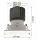 LED downlight 15W vierkant wit wolk CRI+92 UGR13