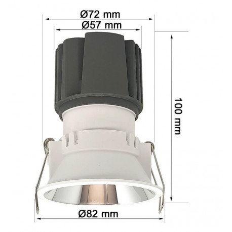 Downlight LED 15W circulair chroom CRI+92 UGR13