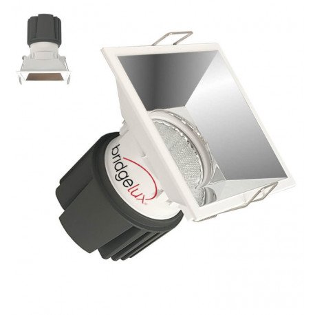 Inbouwdownlight LED 15W vierkant chroom CRI+92 UGR13