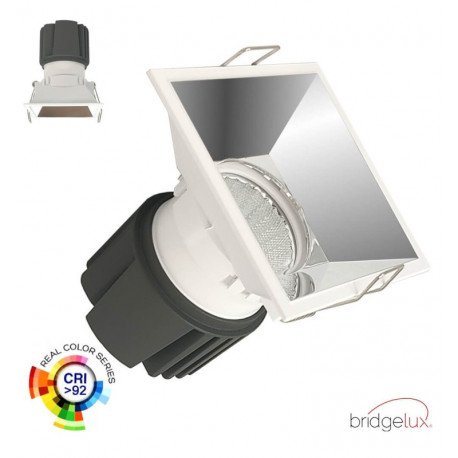 Inbouwdownlight LED 15W vierkant chroom CRI+92 UGR13