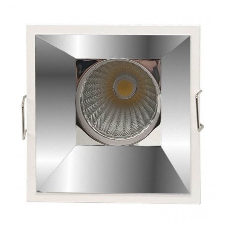 Inbouwdownlight LED 15W vierkant chroom CRI+92 UGR13
