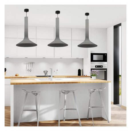 Lámpara colgante hormigón DARK industrial E14 altura regulable