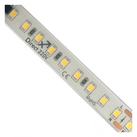 Tira LED 220V 14W/m IP67 para interior, 20m, corte cada 10cm