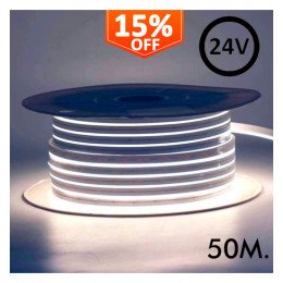 Led-neon flexibele strip 24V 8W/m voor decoratie, rol 50m