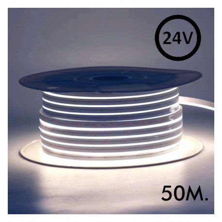 Led-neon flexibele strip 24V 8W/m voor decoratie, rol 50m