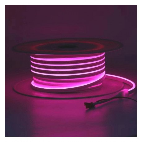 Tira de Neón LED Flexible 24V 8W/m para decoración rosa