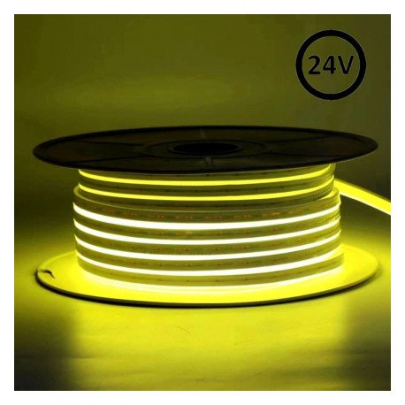 LED neonstrip flexibele 24V 8W/m 50 m geel