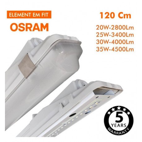 Regleta Estanca LED 120cm potencia seleccionable 20-35W IP66