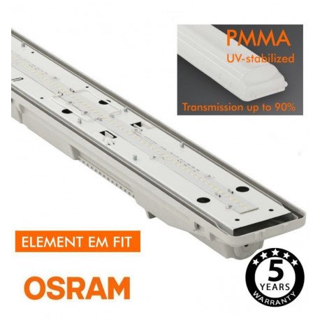Led Armatuur waterdicht 120 cm selecteerbaar vermogen 20-35 W IP66