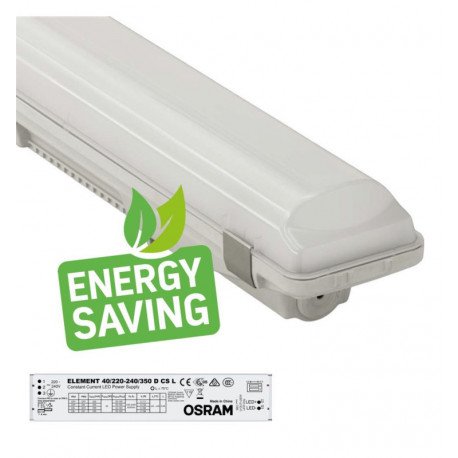 Regleta Estanca LED 120cm potencia seleccionable 20-35W IP66