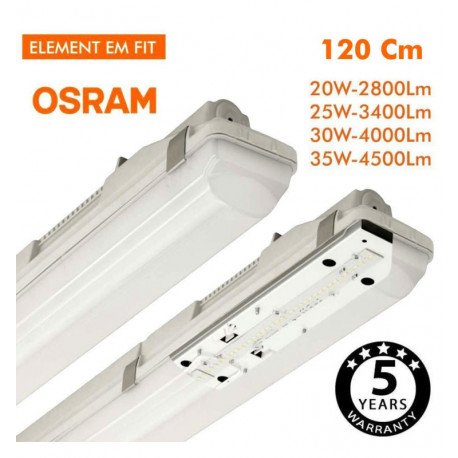 Regleta Estanca LED 120cm potencia seleccionable 20-35W IP66