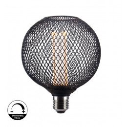 ledlamp 4W E27 G125 dimbaar modern metal zwart