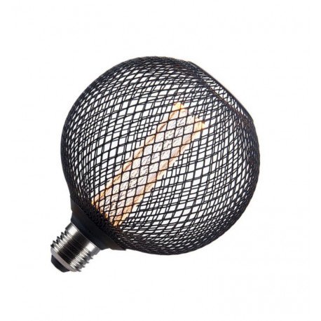 ledlamp 4W E27 G125 dimbaar modern metal zwart