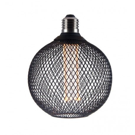 ledlamp 4W E27 G125 dimbaar modern metal zwart