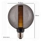 Ledlamp E27 G125 4W rookglas zacht voor decoratie
