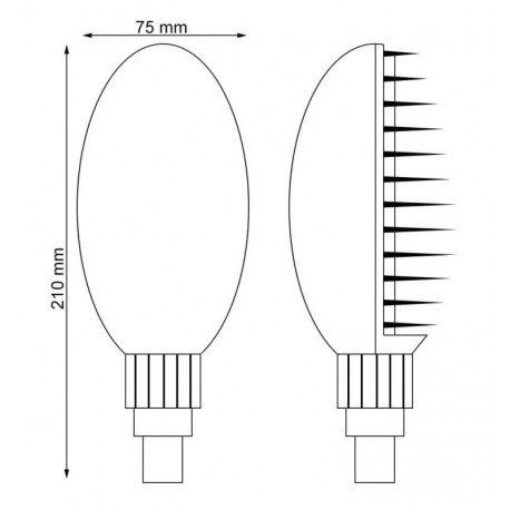 LED-lamp 36W E27 Bridgelux hoge weerstand 360°