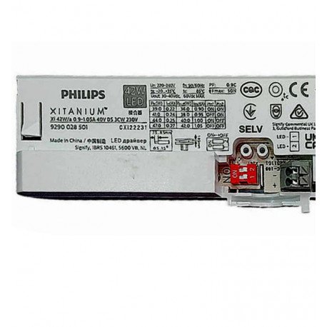 Driver led Philips Xitanium voor 3-fase rail 36-42W 40V 5 jaar