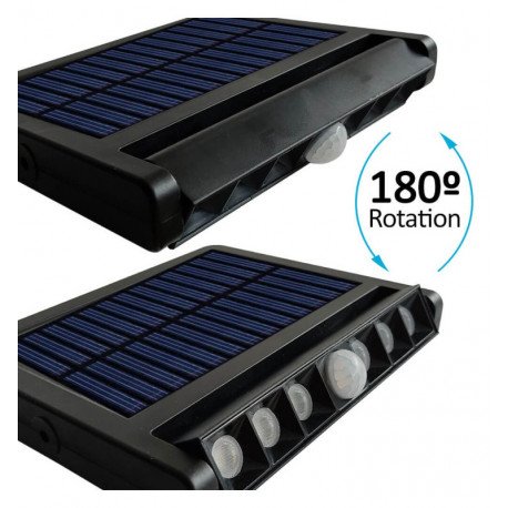 Aplique LED solar 5W orientable con sensor de movimiento 4000K