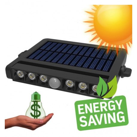 Wandlamp led solar 5W draaibaar met bewegingssensor 4000K