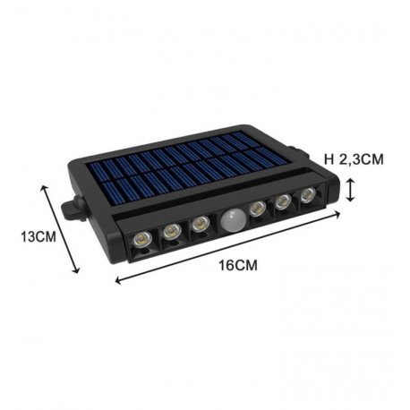 Wandlamp led solar 5W draaibaar met bewegingssensor 4000K