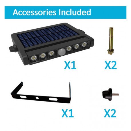 Wandlamp led solar 5W draaibaar met bewegingssensor 4000K