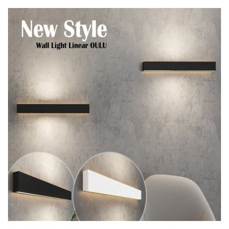 Aplique LED lineal OULU blanco IP54 para pared
