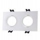 Dubbel draaibare inbouwspot wit voor 2x GU10 (interieur)